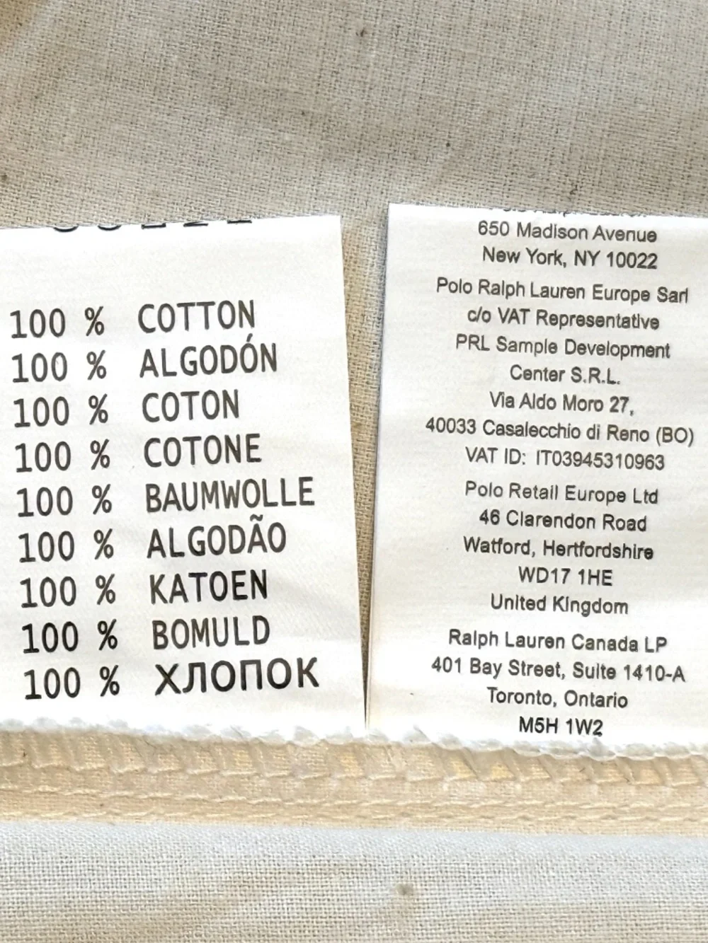 Lauren Ralph Lauren Square Cotton Dust Bags (Set of 4 Bags) for Handbags - New